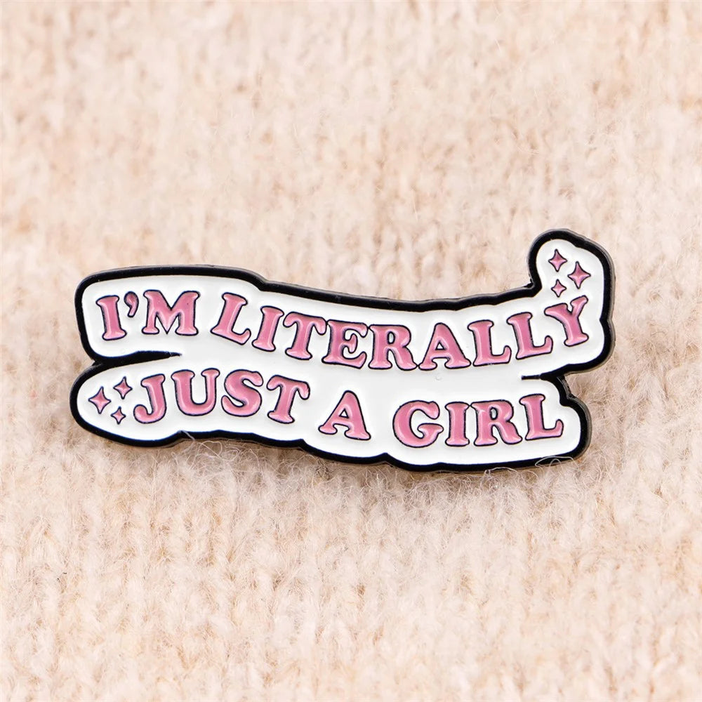 Humorous Quotes Enamel Pin Badge Zinc Alloy Brooch Pin Clothing Backpack Accessory - 6