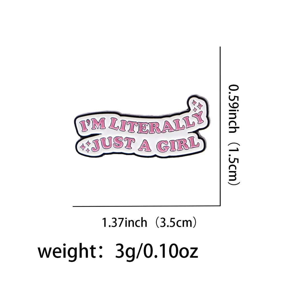 Humorous Quotes Enamel Pin Badge Zinc Alloy Brooch Pin Clothing Backpack Accessory - 7