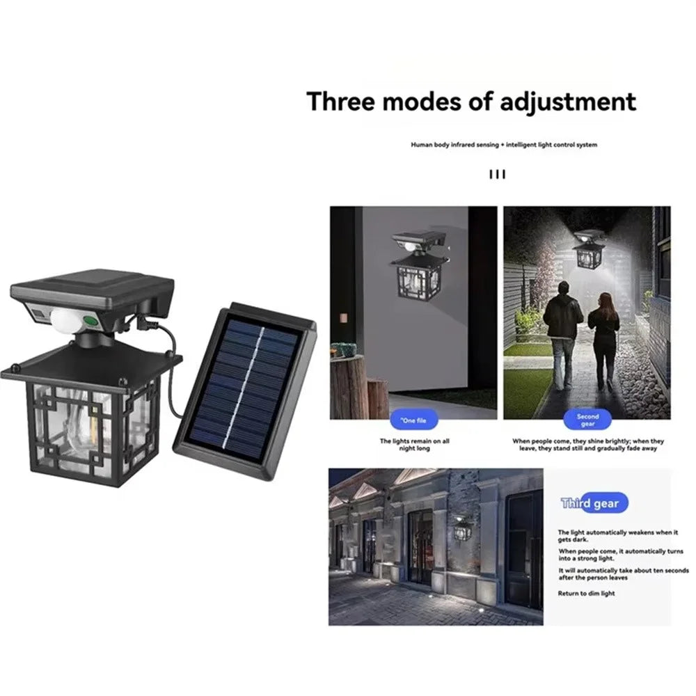 Split Type Outdoor Solar Wall Light Rotatable Waterproof Street Light Motion Sensor Road Lighting Yard Lamp - JD-1579A - 3
