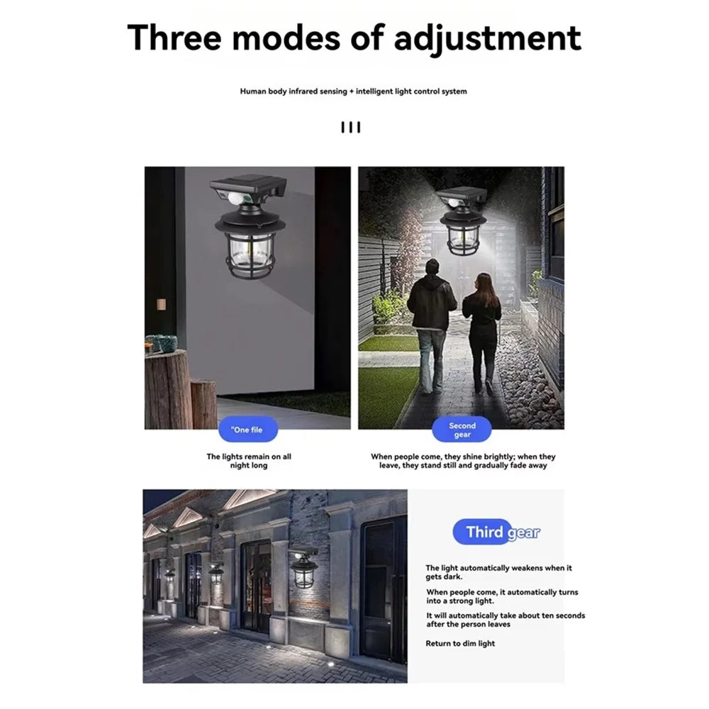 Split Type Outdoor Solar Wall Light Rotatable Waterproof Street Light Motion Sensor Road Lighting Yard Lamp - JD-1579A - 4