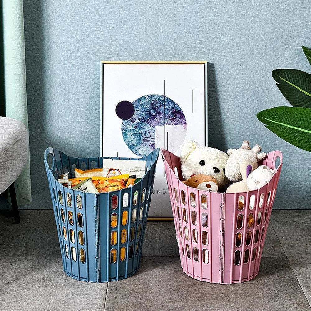 29x20x32cm Foldable Laundry Basket Bathroom Dirty Clothes Wall Mount Hanging Storage Bin with Handle - Grey - 7