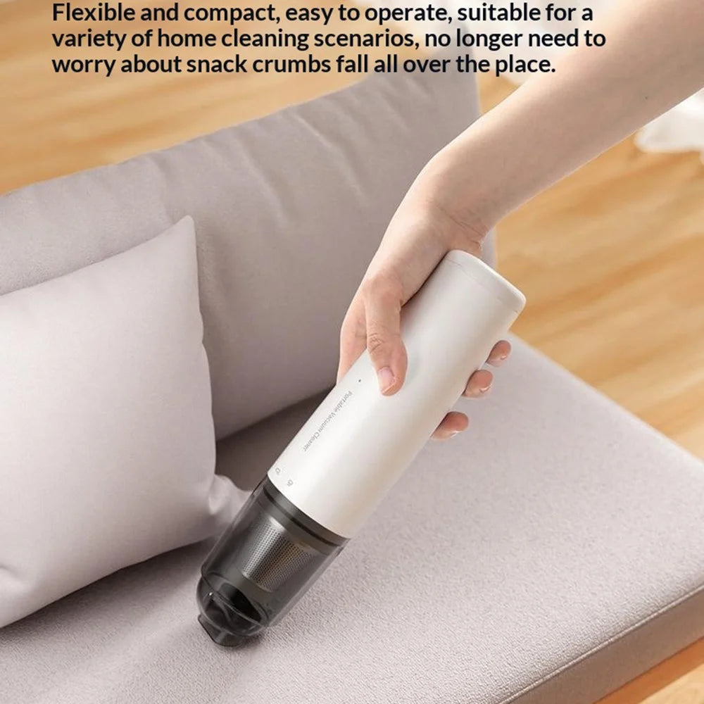 SY01-Q8 Handheld Vacuum Cleaner with Air Nozzle 50W Cordless Powerful Suction Dust Blower for Home Car Cleaning - White - 2