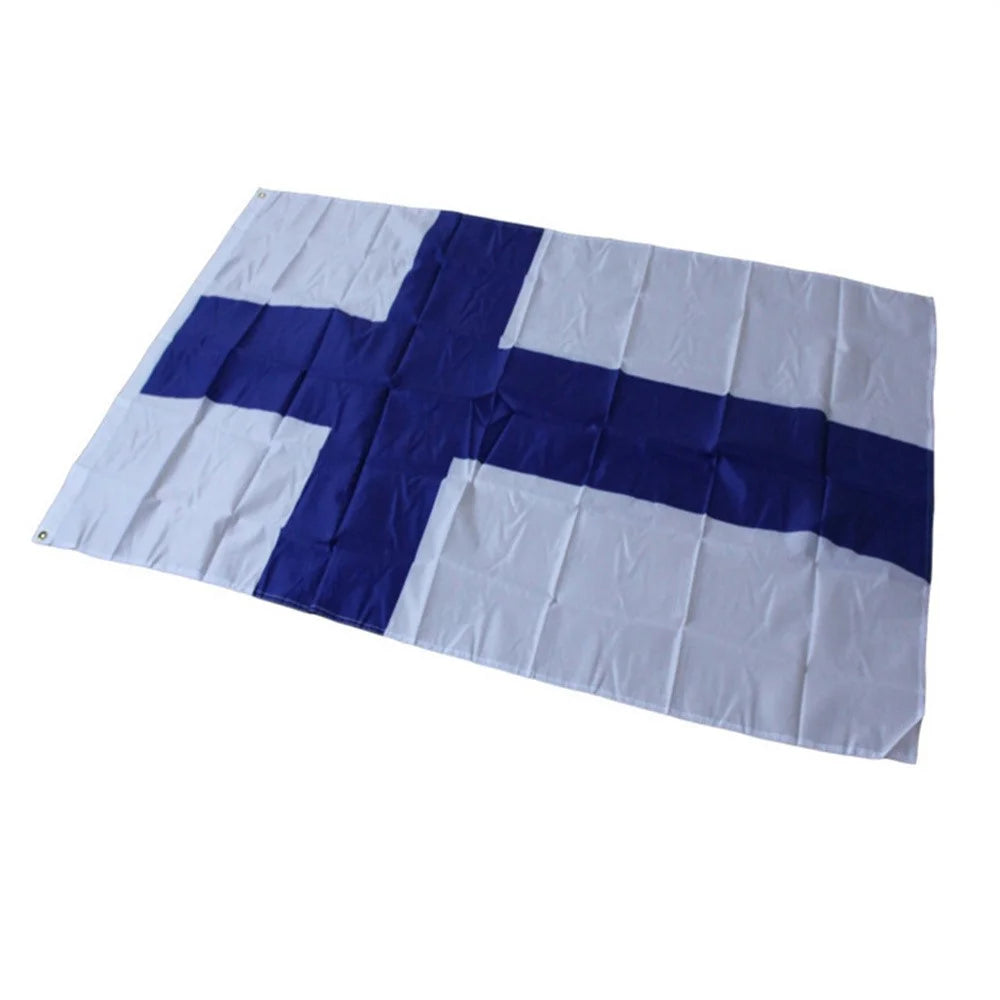 90x150cm 3x5ft Finland Flag Polyester Finnish National Banner with Grommets for Outdoor Party Decoration - 6