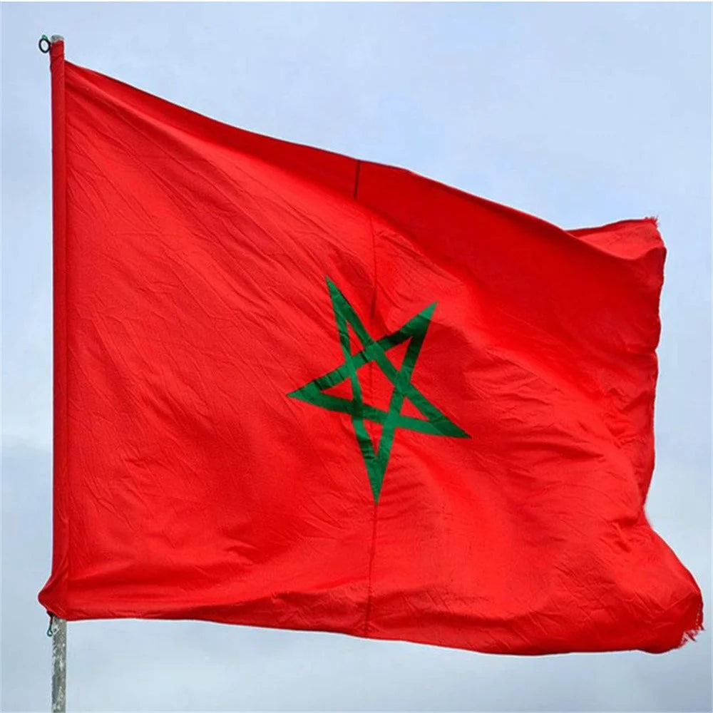 90x150cm 3x5ft Morocco Flag Polyester National Flag with Grommets for Outdoor Indoor - 2