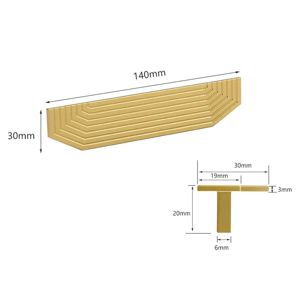 C-Shaped Bronze Cabinet Door Wardrobe Door Handle Dresser Drawer Pull Handle with 22mm Screw, Size: M - 5