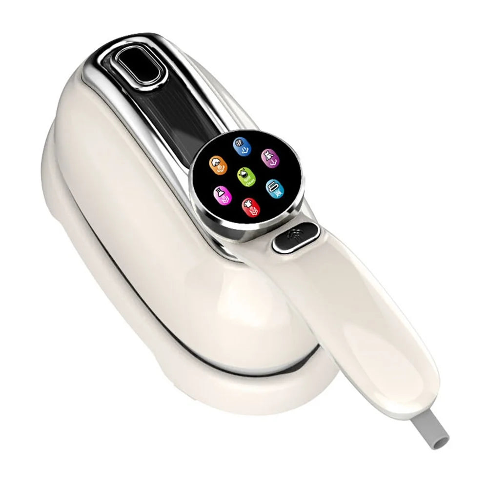 Multi-Function LCD Handheld Garment Steamer with Colorful LCD Display 1300W Portable Steam Iron for Home Travel - White - 2
