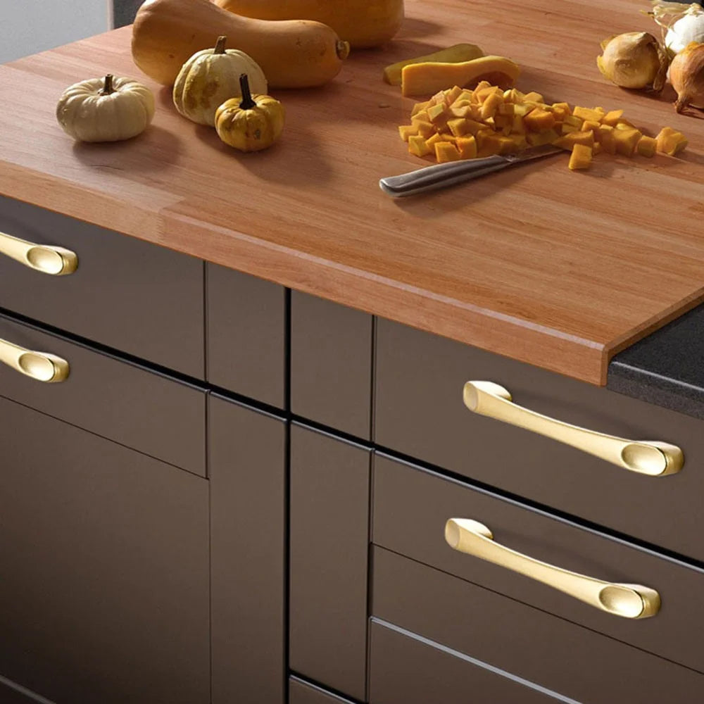Aluminum Alloy Wardrobe Door Handle Drawer Cabinet Pull Handle Furniture Hardware, 22mm Screw - 8103-96 Gold - 4