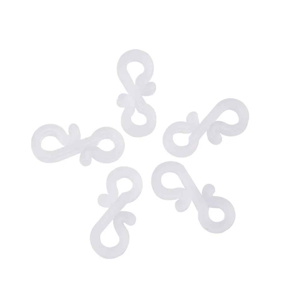 50Pcs S-shaped PP Hooks Shower Curtain Christmas Light String Hangers for Bathroom Decoration - White - 4