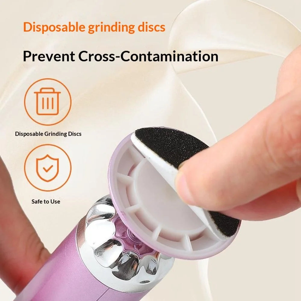 XH-001 Electric Callus Remover 5-Speed 27000RPM Type-C Rechargeable Foot Grinder for Pet Nail - Pink - 4