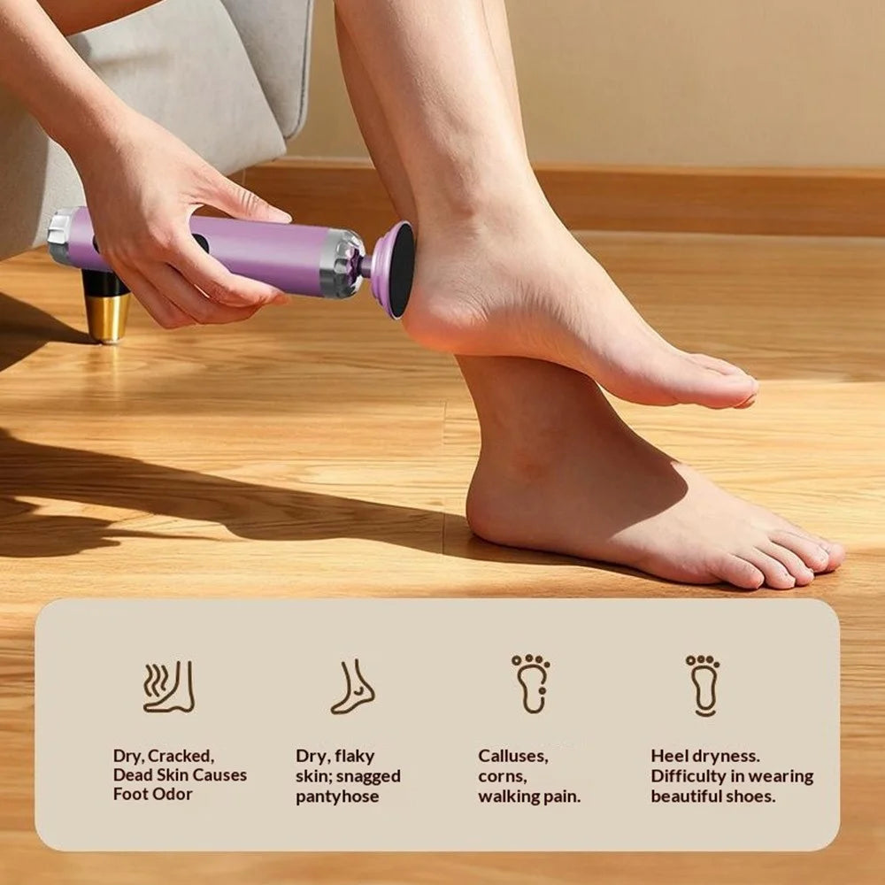XH-001 Electric Callus Remover 5-Speed 27000RPM Type-C Rechargeable Foot Grinder for Pet Nail - Pink - 6
