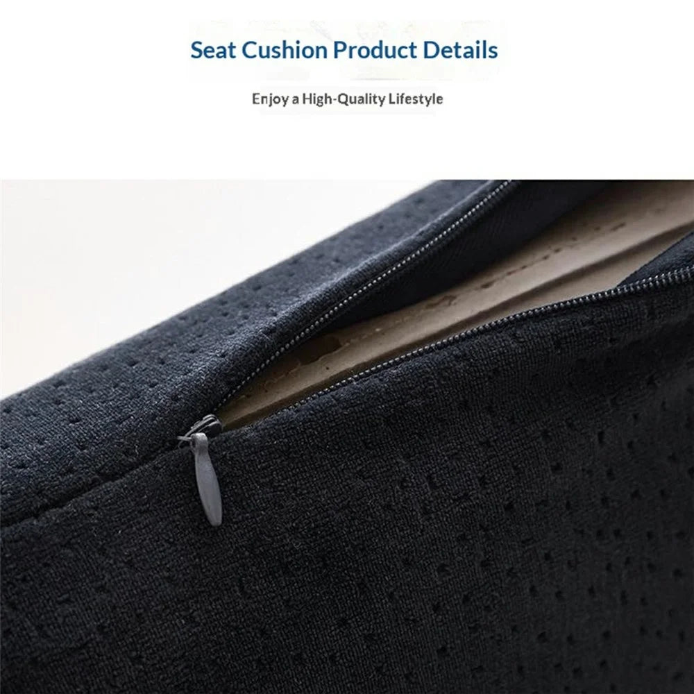 Memory Foam Lumbar Support Cushion Ergonomic Back Support for Office Chair Car Seat - Mesh / Black - 2