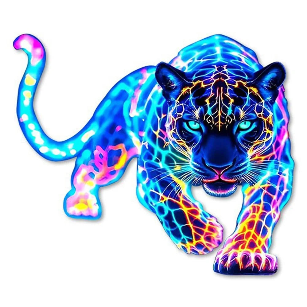 1 Pair 30x26cm Colorful Leopard Car Sticker Waterproof Scratch Covering Decal for Car Decoration - Colorful - 2