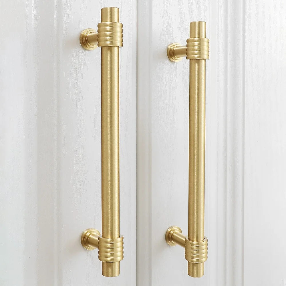 Copper Cabinet Pull Closet Dresser Drawer Pull Handle Replacement with 25mm Screw, 96mm Hole Distance - 3