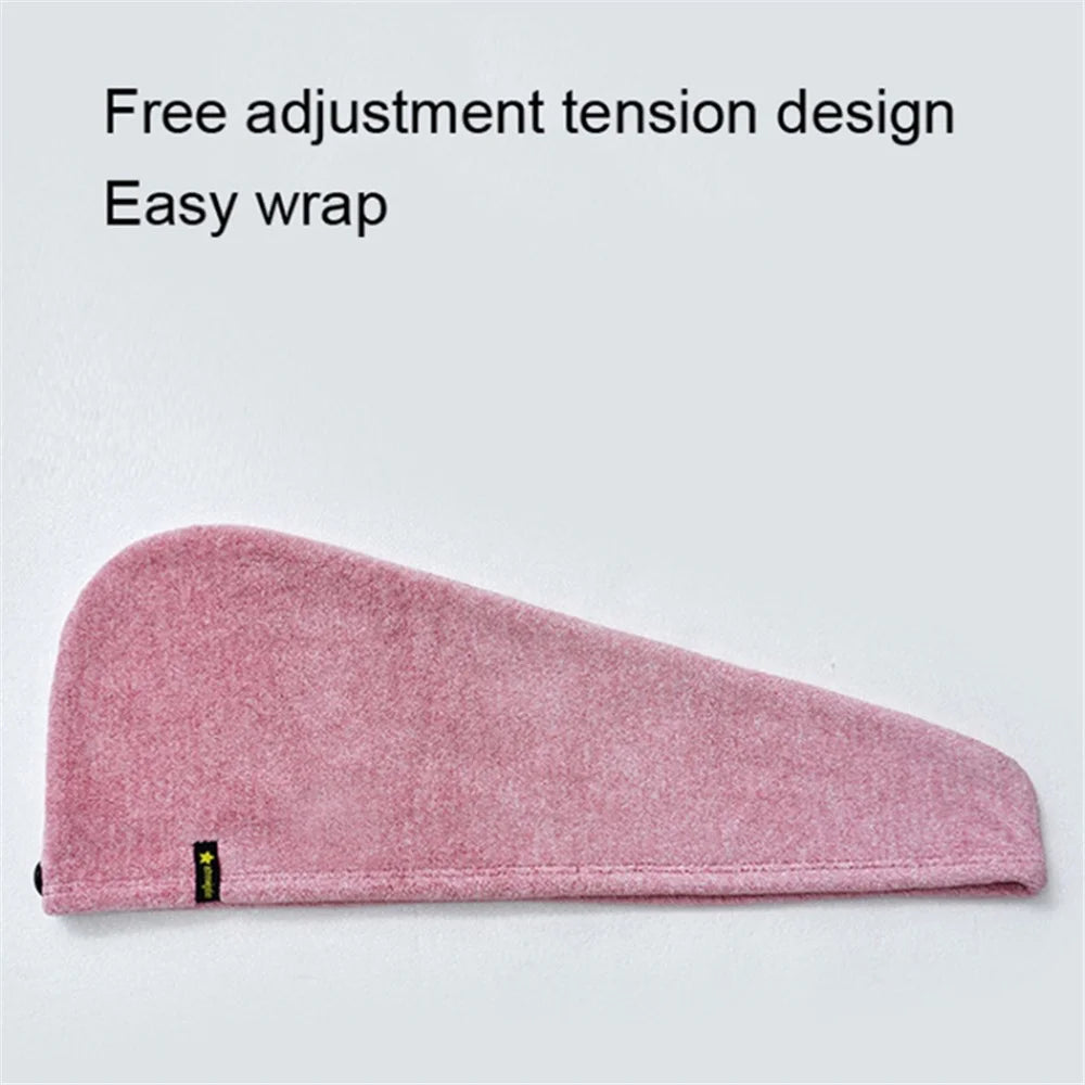 Hair Towel Wrap Super Absorbent Quick Dry Hair Turban Bathroom Essential Accessories - Grey - 3