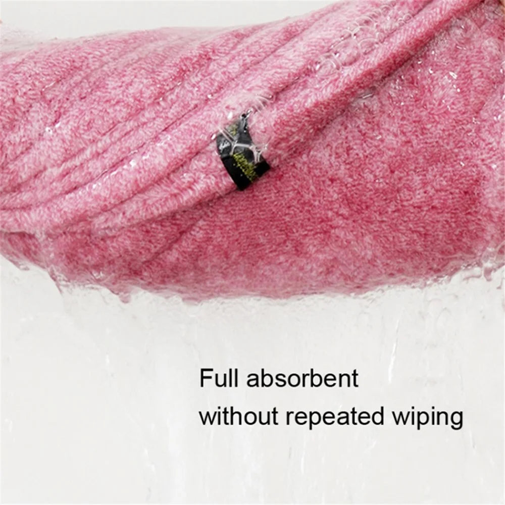 Hair Towel Wrap Super Absorbent Quick Dry Hair Turban Bathroom Essential Accessories - Grey - 7