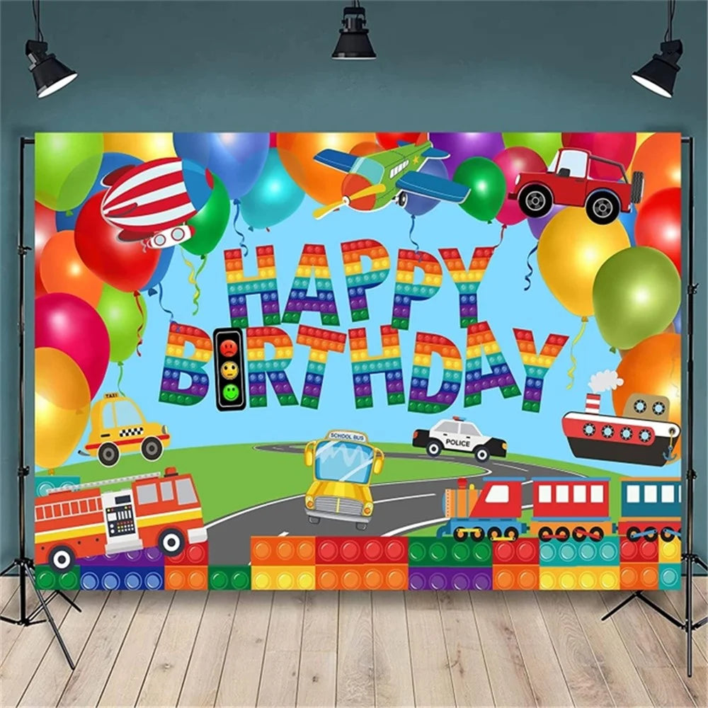150X100CM Cartoon Pattern Background Cloth Kids Theme Party Polyester Backdrop Children Gathering Decor - 2
