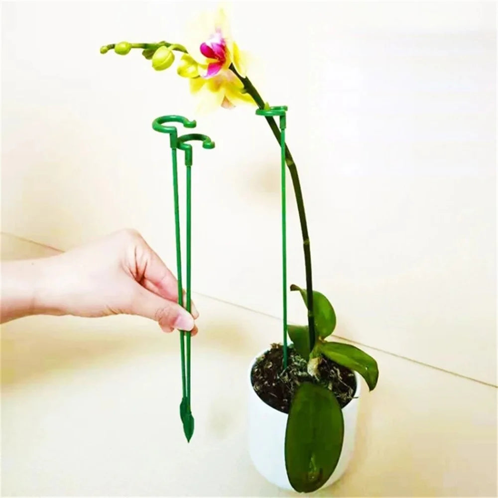 10PCS 17CM Plant Grow Cage Ring Fiberglass Plant Stake Indoor Orchid Rose Single Stem Support Stake - 2