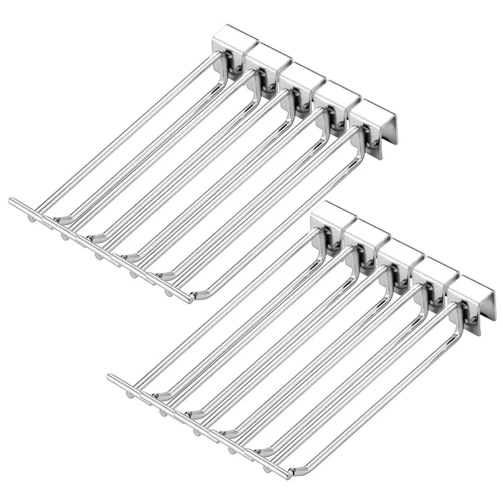 10PCS 15CM Supermarket Square Tube Garage Cold Rolled Steel Wall Hanger Double-Rod Storage Hanging Pole Organizer - 1