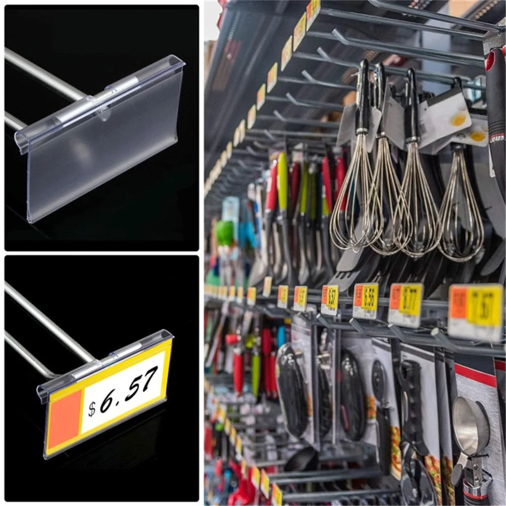 10PCS 15CM Supermarket Square Tube Garage Cold Rolled Steel Wall Hanger Double-Rod Storage Hanging Pole Organizer - 5