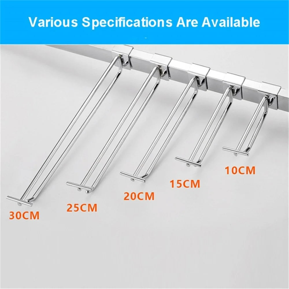 10PCS 15CM Supermarket Square Tube Garage Cold Rolled Steel Wall Hanger Double-Rod Storage Hanging Pole Organizer - 6