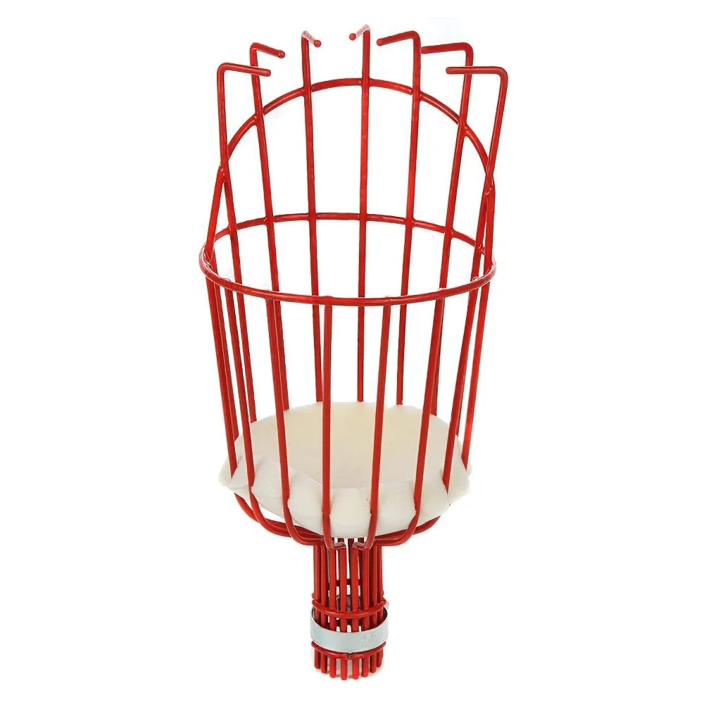 Iron Wire Fruit Picker Detachable Deep Basket Peach Pear Catcher Garden Fruit Picking Tool - Red - 1