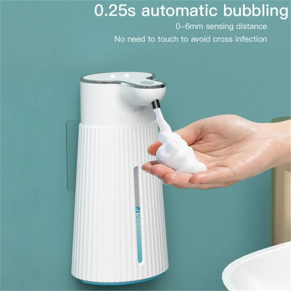 400ml Touchless Automatic Foaming Soap Dispenser Wall Mounted ABS Hand Sanitizer Dispenser with Drain Cleaner - 2