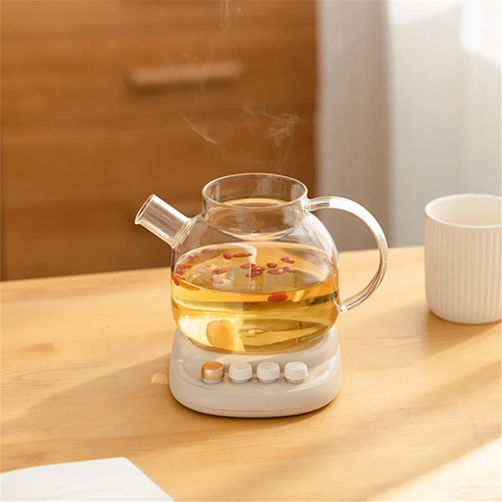SOTHING Intelligent Thermostatic Coaster 3 Temperature Adjustments Milk Tea Coffee Heating Coaster, EU Plug - Single Core - 4