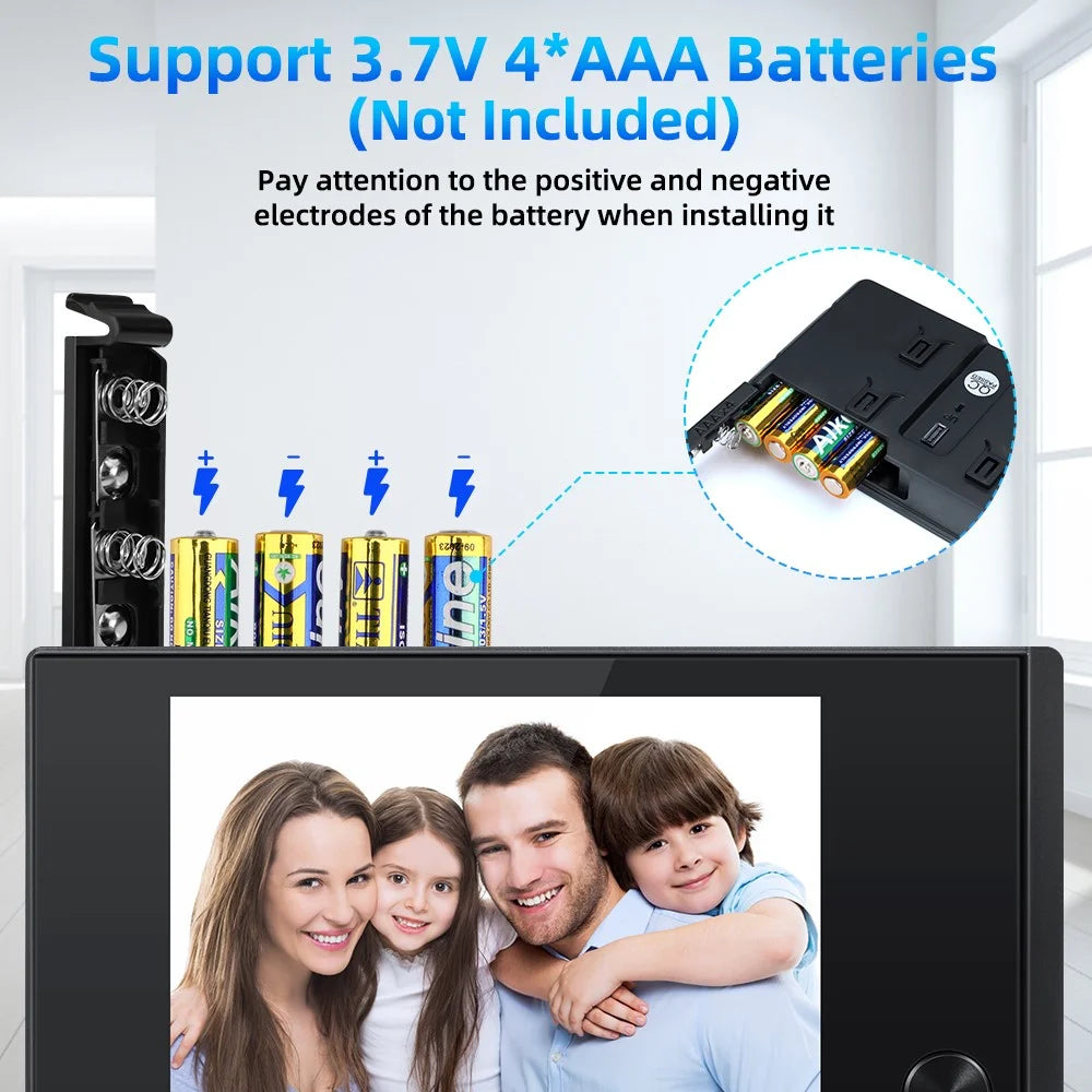 520AD 3.5 inch Screen HD 1MP Camera Electronic Peephole Wide Angle Home Security Door Peephole Viewer - 6
