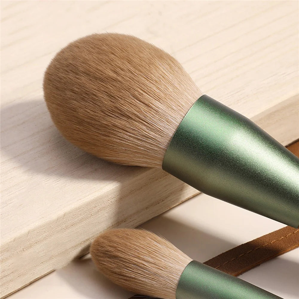 10Pcs / Set Makeup Brushes Synthetic Bristle Brushes with Storage Bag for Eyeshadow Concealer - 5