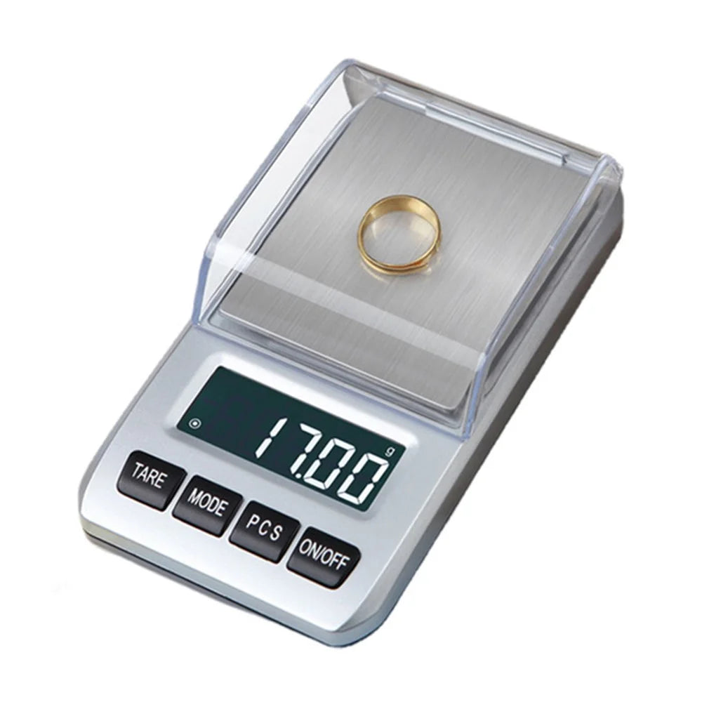 500g / 0.01g 6 Units Pocket Jewelry Scale Stainless Steel Mini Electronic Scale with 1g Calibration Weight - 2