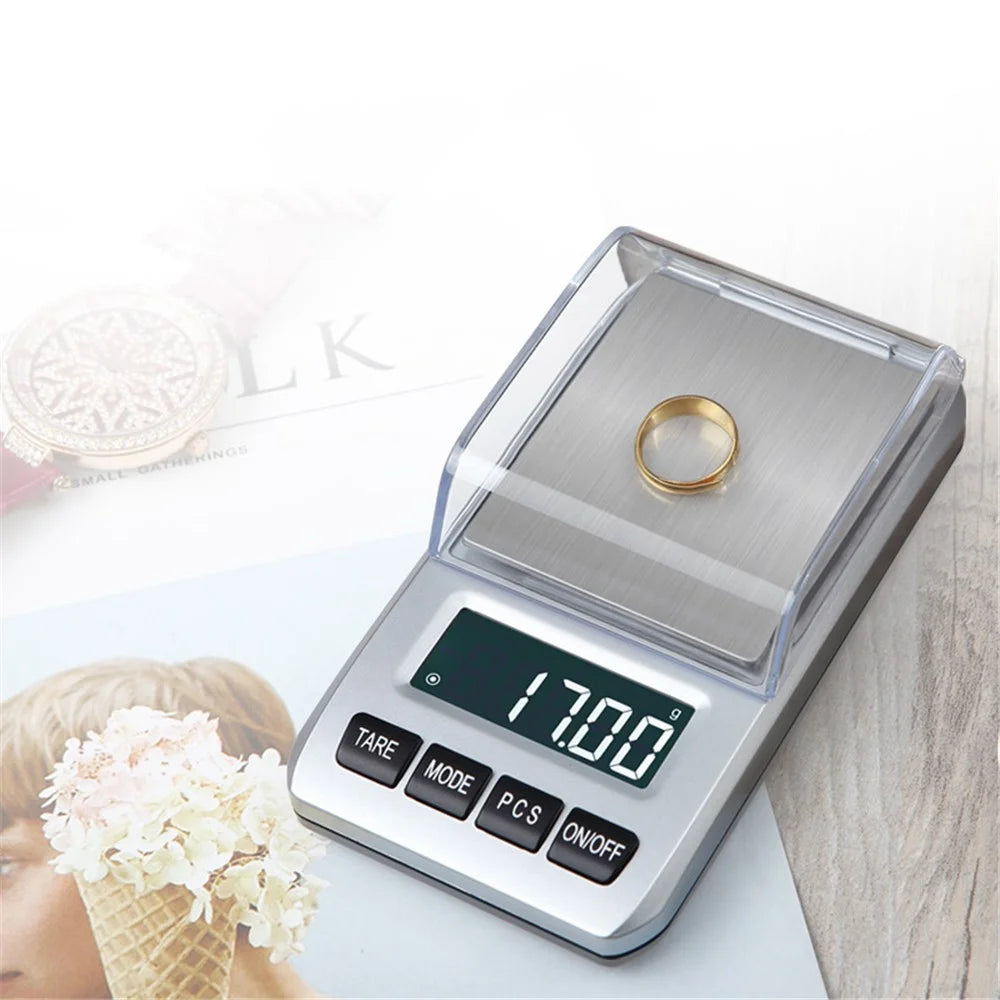 200g / 0.01g Stainless Steel Mini Electronic Scale 6 Units Pocket Jewelry Scale with 1g Calibration Weight - 5