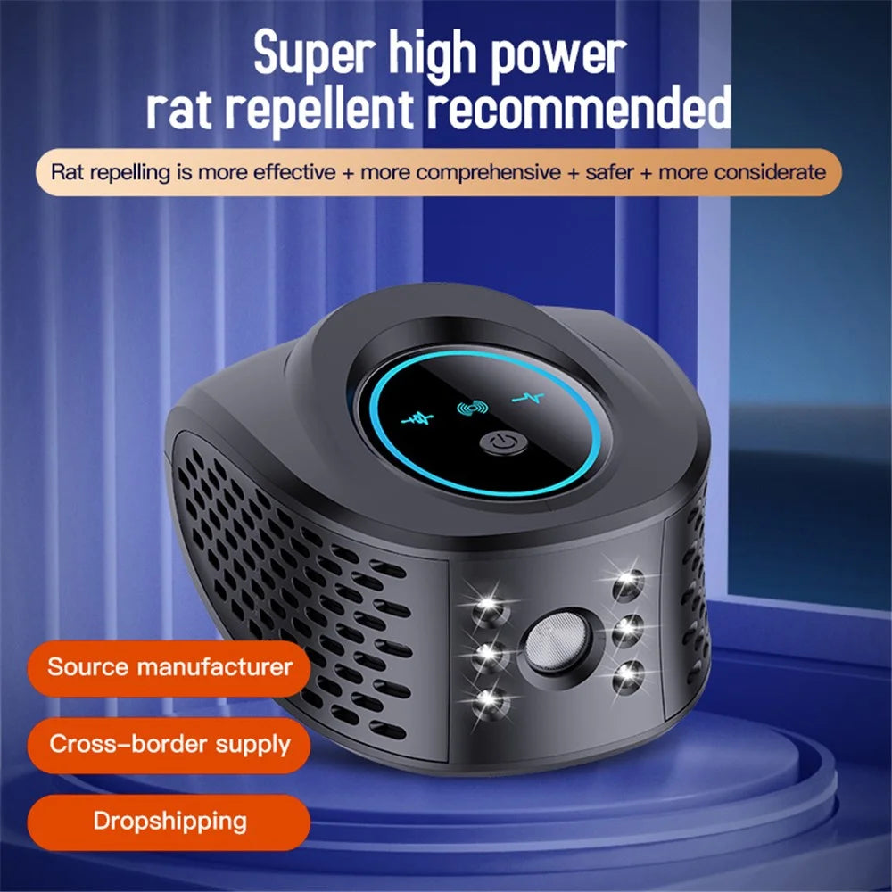 HS218 Mice Repellent Ultrasonic Pest Repeller Mouse Deterrent Rat Control for House Attic - Black / US Plug - 2