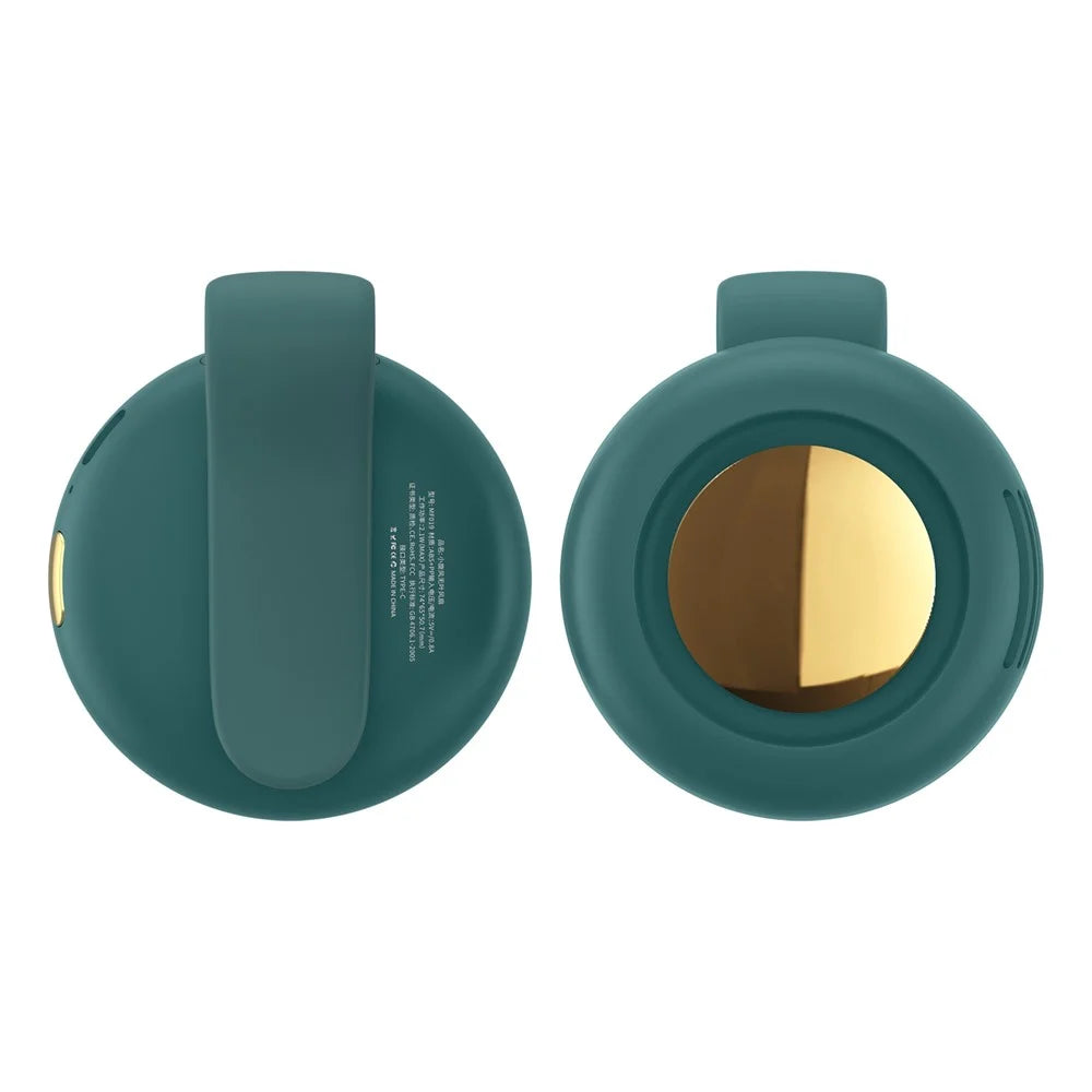 MF019 Portable USB Charging No Leaf Mini Cooling Fan Summer Desktop Quiet Fan Cooler with Back Clip - Green - 3