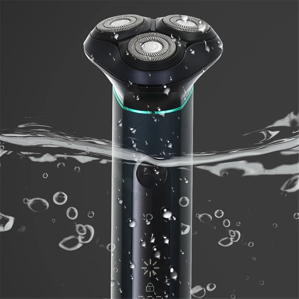 VGR V-310 USB Rechargeable Smart Electric Shaver LCD Digital Display Three-head Floating Razor - 6