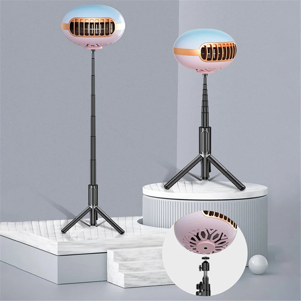 Stroller Portable Clip-on Fan USB Rechargeable Handheld Fan with Octopus Tripod - Candy Color - 5