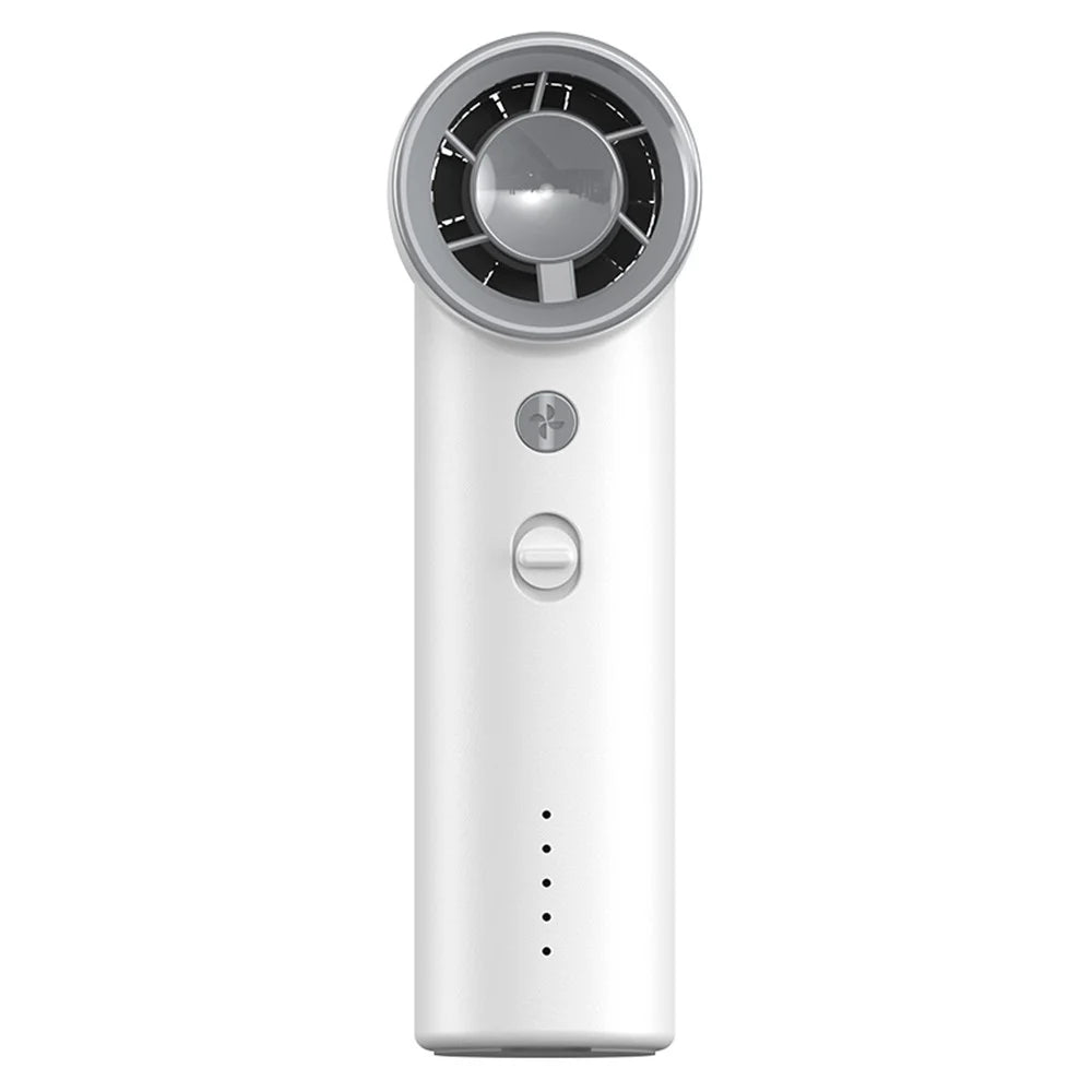 BL03 High Speed Turbo Handheld Fan Rechargeable 5 Gears Adjustable Mini Portable Desk Fan - White - 1