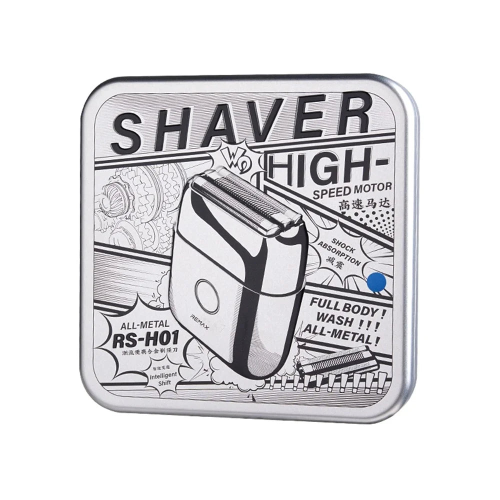 REMAX RS-H01 Portable Alloy Electric Shaver Waterproof USB-C Charging Shaver - Cyan - 5