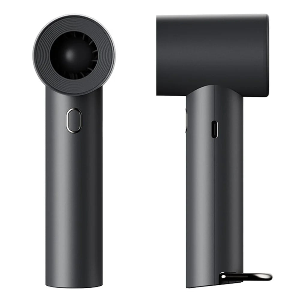 H23 Portable Handheld Fan 2000mAh High Speed Turbine Silent USB-C Charging Mini Fan for Outdoor Travel - Black - 1