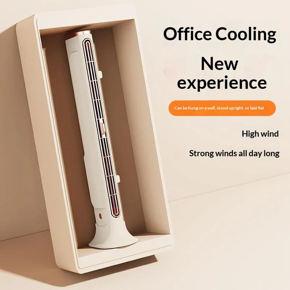 F3 Bladeless Desktop Fan Adjustable Air Outlet Wall Mount Table Fan for Office Kitchen Bedroom - Beige - 3