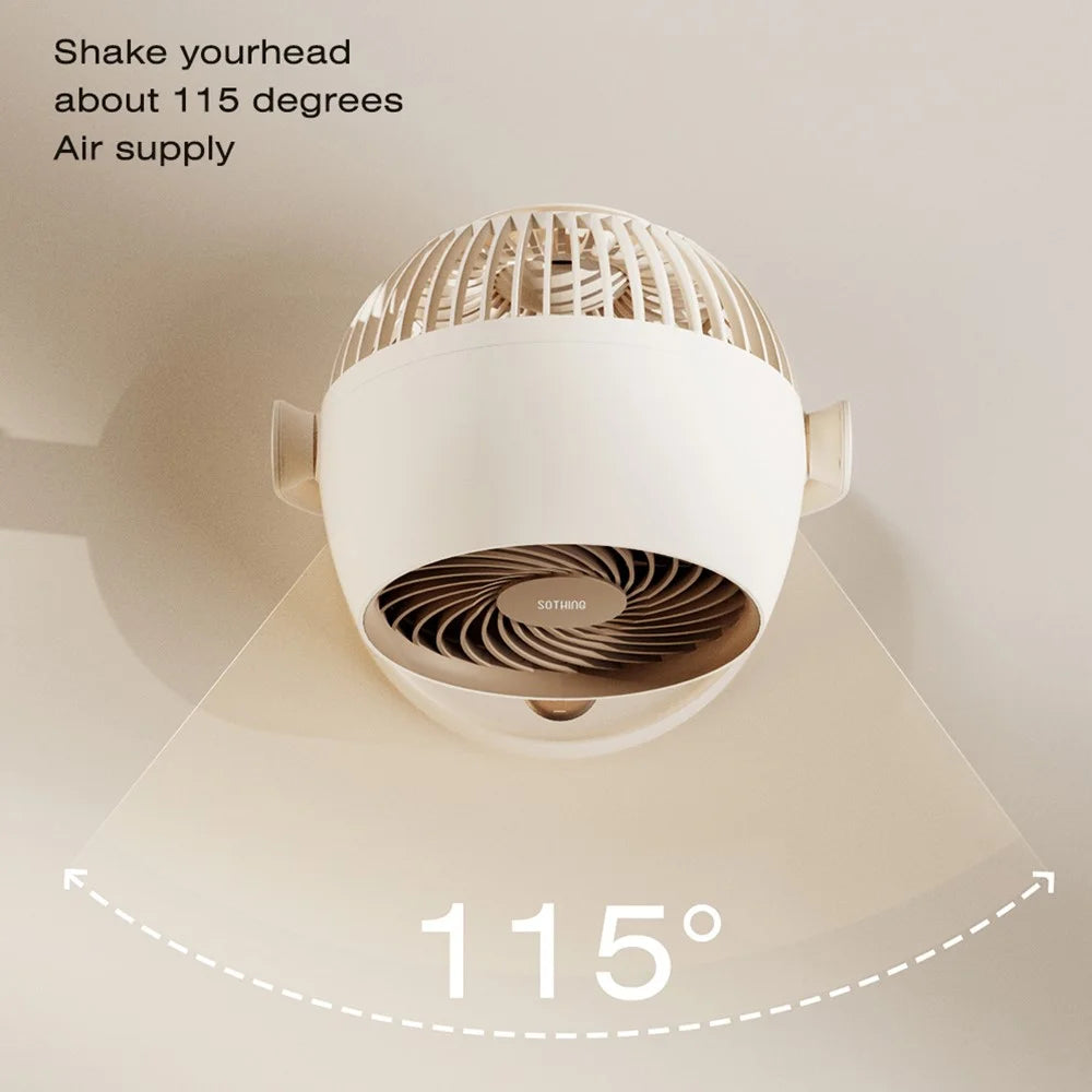 SOTHING Desktop Cooling Fan 5 Wind Speeds USB Powered Portable Cooler Fan, EU Plug - 6