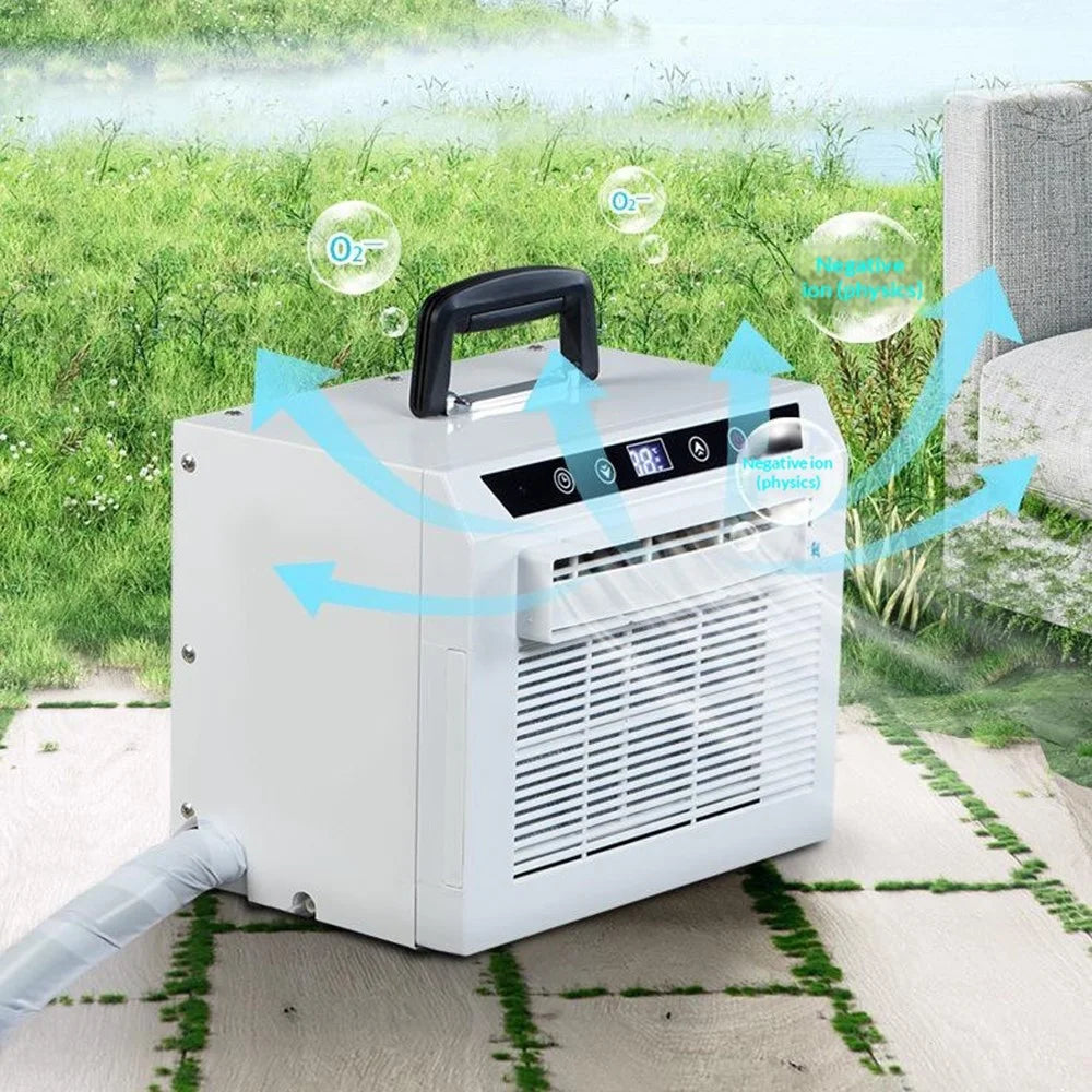 Portable Split Air Conditioner with 1.5m Connecting Hose 1300W 3000BTU Mini AC Unit for Camping RV Car, EU Plug - White - 6