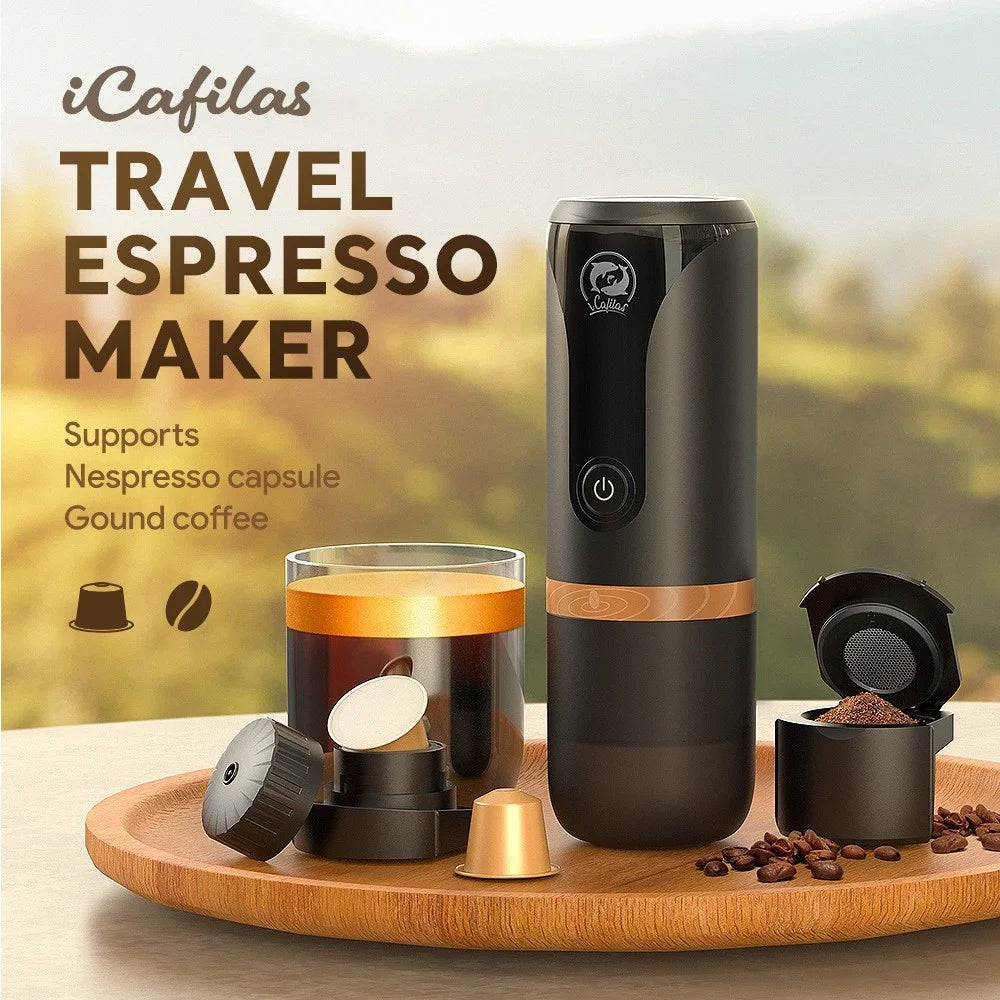 ICAFILAS YJ04 Travel Espresso Coffee Maker BPA-free No FDA Certified Capsules Coffee Machine with Cup and Tamper - 2