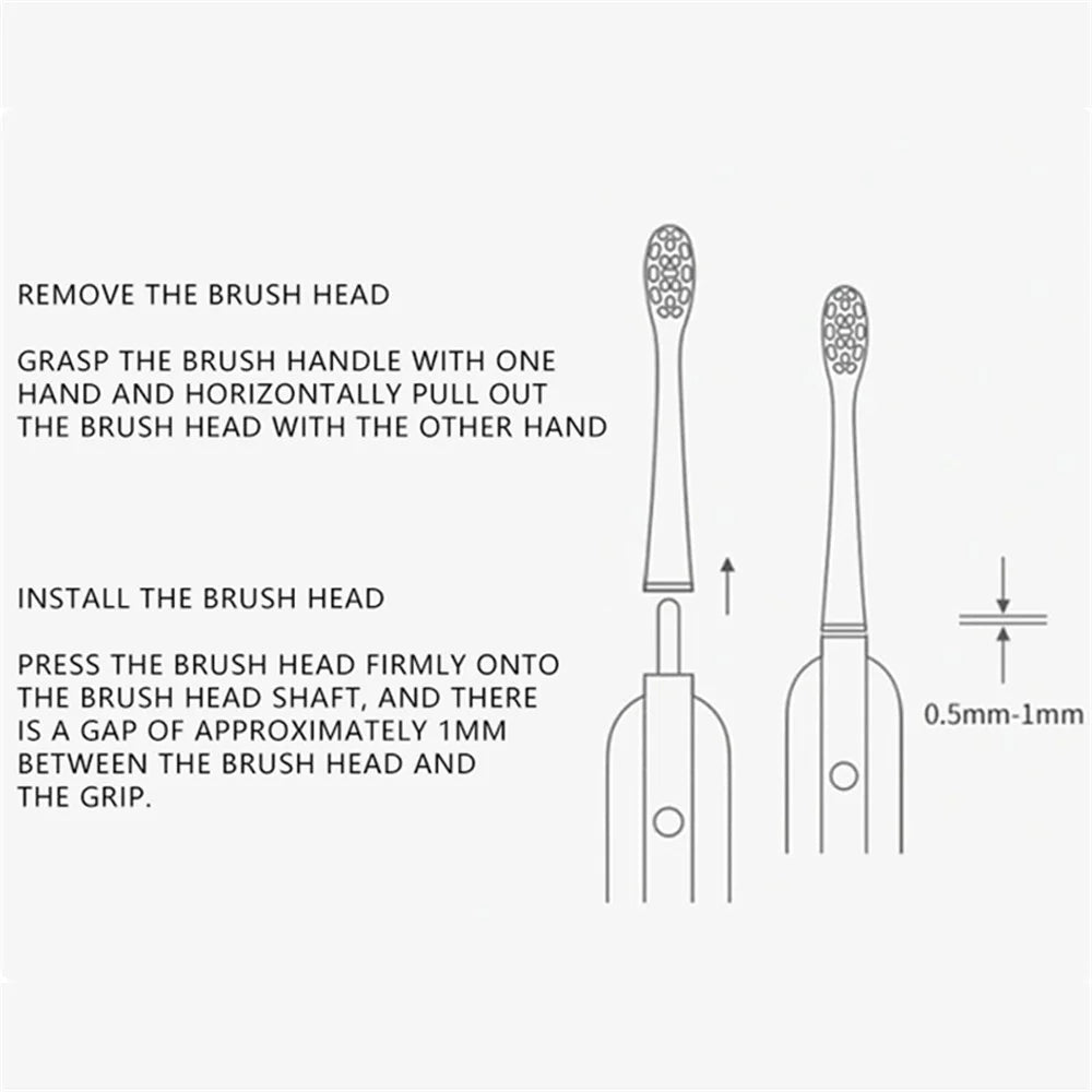 For Philips HX2 Series Electric Toothbrush Head Soft Bristles Replacement Tooth Brush Head - Cleaning Type - 6
