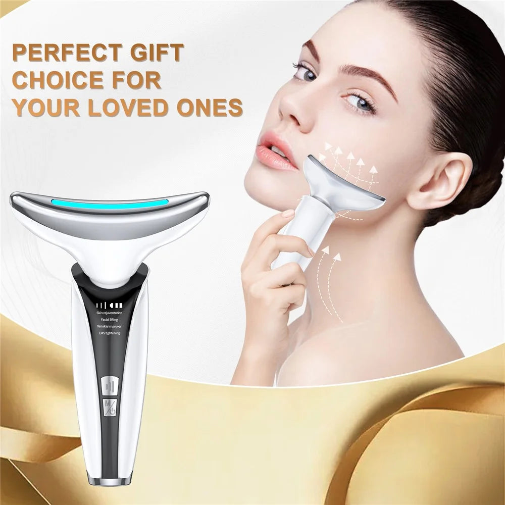 K318 EMS Neck Massager Face Lifting Wrinkle Removal Anti Aging Skin Care Beauty Device Gift - 2