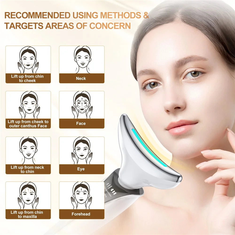 K318 EMS Neck Massager Face Lifting Wrinkle Removal Anti Aging Skin Care Beauty Device Gift - 6