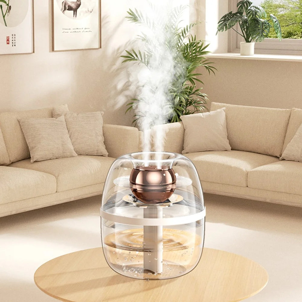 Dual Nozzle 3L Large Capacity Humidifier USB Transparent Quiet Mist Diffuser with Night Light - White - 6