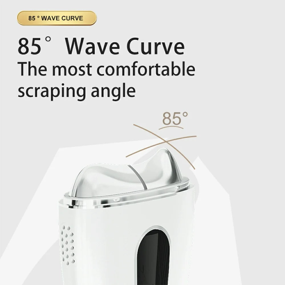 Electric Hot and Cold Facial Scraping Massager LED Light Therapy Skin Tightening Anti Aging Device - 5