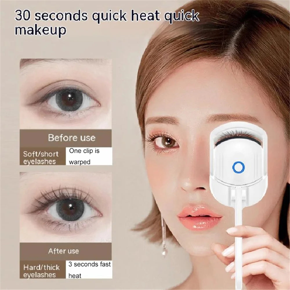 WD-888 Heated Eyelash Curler USB Rechargeable Electric Eyelash Curler Quick Curling Eye Lashes - White - 2