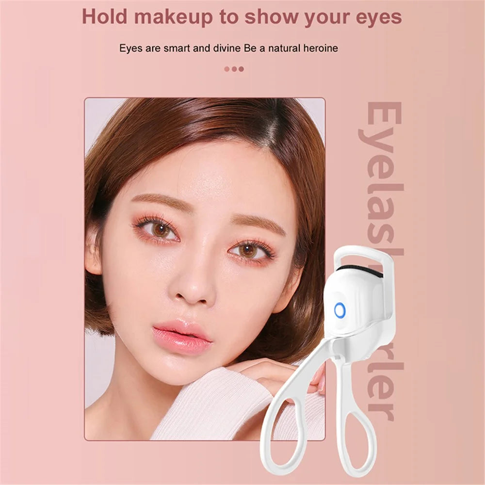 WD-888 Heated Eyelash Curler USB Rechargeable Electric Eyelash Curler Quick Curling Eye Lashes - White - 4