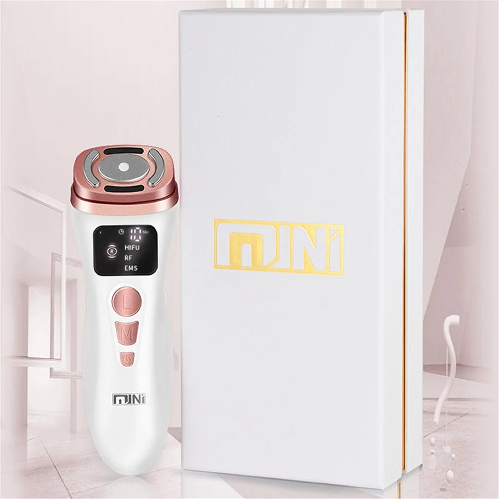 Mini Ultrasonic Facial Massager Radio Frequency Instrument Face Lifting Firming Rejuvenation Beauty Device - US Plug - 4